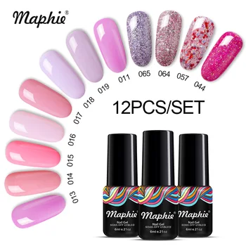Maphie 12Pcs/Lot Semi Permanent UV Gel Polish Nail Art Gel Kits Pink Color Series Led Nail Varnish Gel Set Shiny Glitter UV Gel
Maphie 12Pcs/Lot Semi Permanent UV Gel Polish Nail Art Gel Kits Pink Color Series Led Nail Varnish Gel Set Shiny Glitter UV Gel