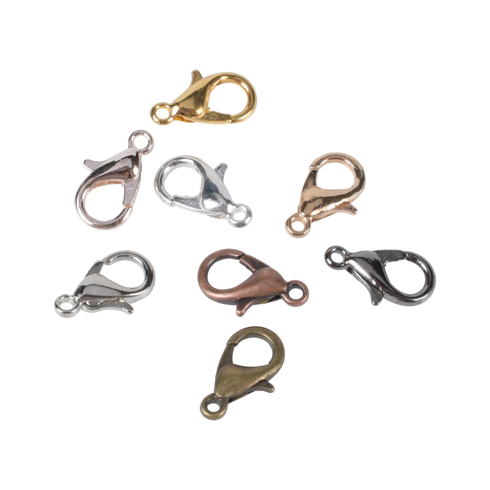 50pcs/lot 10-21mm Plated Metal Lobster Clasp Hooks End Connectors For Jewelry Making Findings Necklace Bracelet Chain DIY
50pcs/lot 10-21mm Plated Metal Lobster Clasp Hooks End Connectors For Jewelry Making Findings Necklace Bracelet Chain DIY