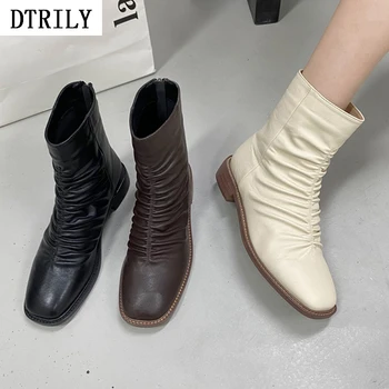 New Pleated Ankle Boots Women Casual Square Toe Low Heels Shoes Woman Autumn Winter Zipper Chelsea Boots Zapatos De Mujer
New Pleated Ankle Boots Women Casual Square Toe Low Heels Shoes Woman Autumn Winter Zipper Chelsea Boots Zapatos De Mujer