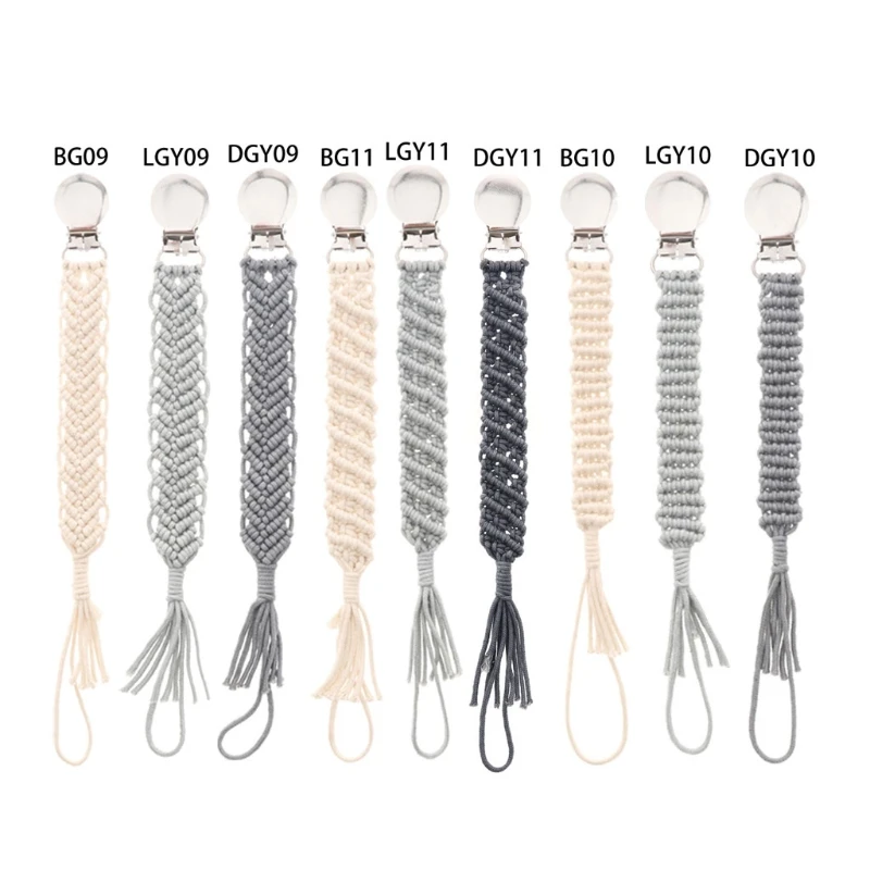 Vintage Braided Cotton Pacifier Chain Dummy Clips Baby Pacifier Holder Straps for Boys and Girls Modern Unisex Design
Vintage Braided Cotton Pacifier Chain Dummy Clips Baby Pacifier Holder Straps for Boys and Girls Modern Unisex Design