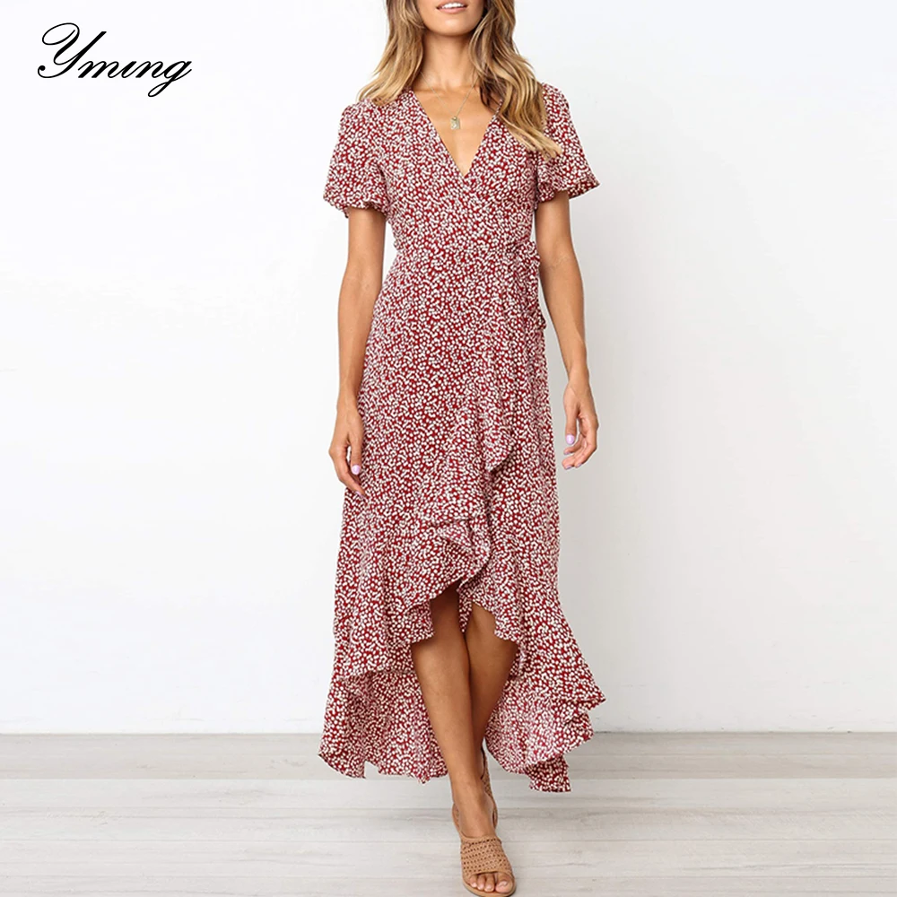 YMING Summer Chiffon Women Maxi Dress Boho Party Dot Printed Dresses Asymmetrical Long Dress Female Vestidos Robe Femme Clothing
YMING Summer Chiffon Women Maxi Dress Boho Party Dot Printed Dresses Asymmetrical Long Dress Female Vestidos Robe Femme Clothing