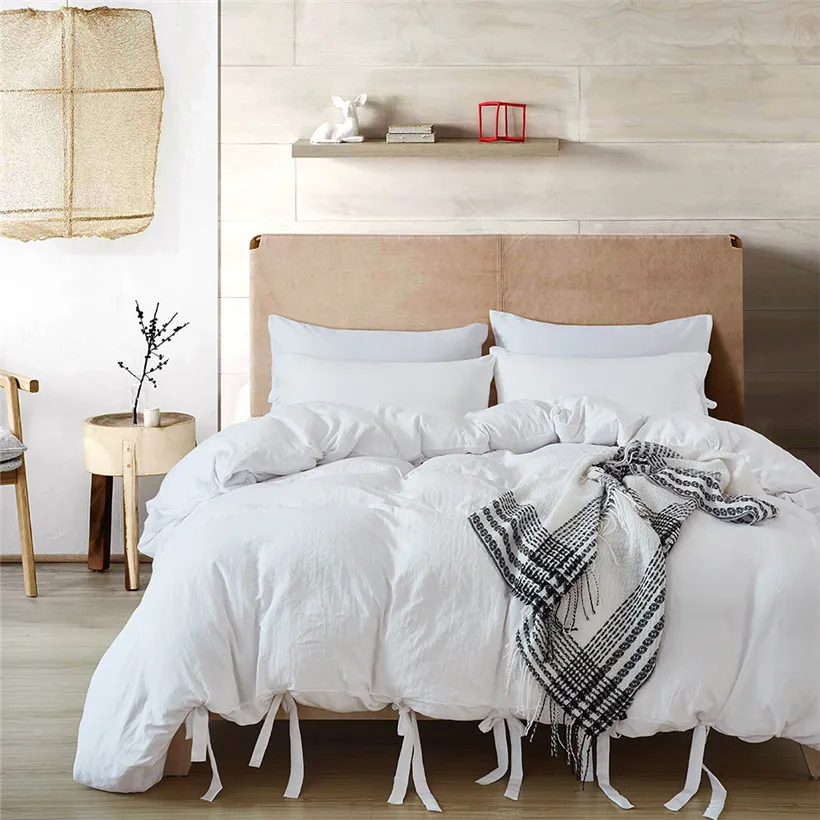 3Pcs US Twin Queen King size Grey Bedding Duvet Cover Set with Ties Bedding set Pillow shams Soft Microfiber Natural Wrinkled
3Pcs US Twin Queen King size Grey Bedding Duvet Cover Set with Ties Bedding set Pillow shams Soft Microfiber Natural Wrinkled
