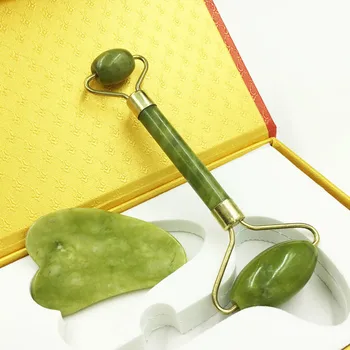 Natural Stone Jade Roller and Gua Sha Set with Box Massager for Face Massage Roller Facial Beauty Skin Care Tools Face Massagers
Natural Stone Jade Roller and Gua Sha Set with Box Massager for Face Massage Roller Facial Beauty Skin Care Tools Face Massagers