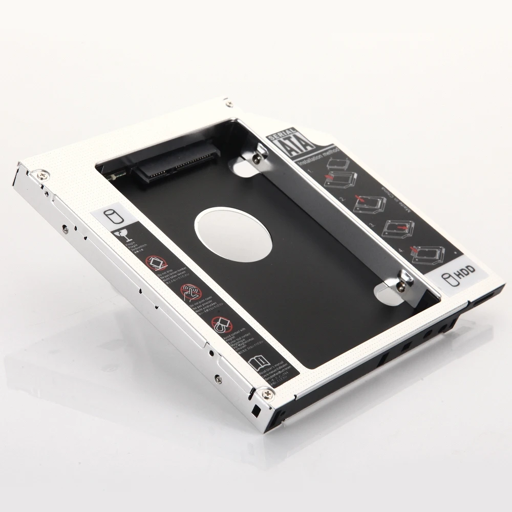 Универсальный алюминиевый SATA 2 й жесткий диск HDD SSD Оптический корпус кадра для HP