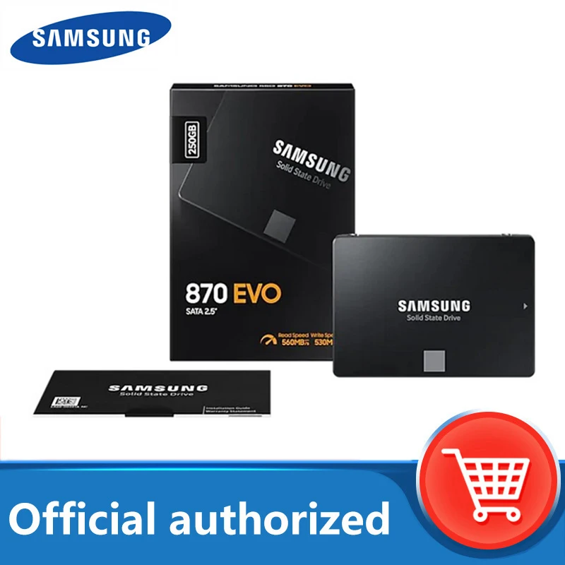 Внутренний твердотельный диск SAMSUNG SSD 870 EVO 500, 250 ГБ, 2 ТБ ГБ, 1 ТБ, 2,5 дюйма, корпус для жесткого диска SATA3, для ноутбука, настольного ПК, TLC
Внутренний твердотельный диск SAMSUNG SSD 870 EVO 500, 250 ГБ, 2 ТБ ГБ, 1 ТБ, 2,5 дюйма, корпус для жесткого диска SATA3, для ноутбука, настольного ПК, TLC