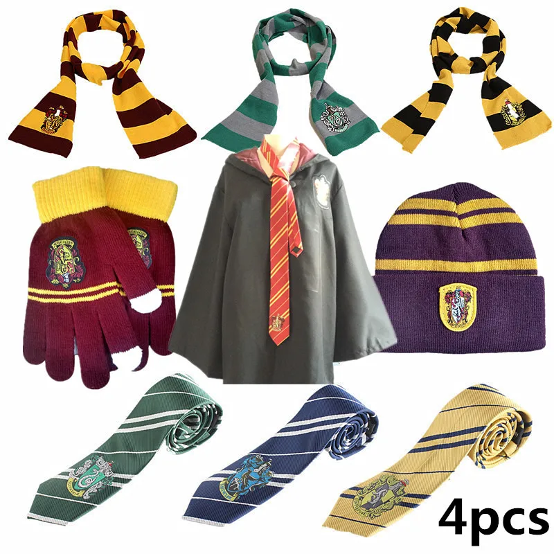 4Pcs Adults&child Scarf / Gloves / Hat Cosplay Costume Gryffindor/Slytherin/Hufflepuff/Ravenclaw Children Scarves Kids Props
4Pcs Adults&child Scarf / Gloves / Hat Cosplay Costume Gryffindor/Slytherin/Hufflepuff/Ravenclaw Children Scarves Kids Props