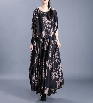 Simple Round Neck Silk Womens Pleated Dress 2020 Spring New Retro Printed Long Sleeved Fake Two Piece Irregular Loose Dress
Simple Round Neck Silk Womens Pleated Dress 2020 Spring New Retro Printed Long Sleeved Fake Two Piece Irregular Loose Dress