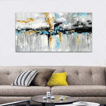Best Art Gray Yellow Black Blue Oil Painting Canvas For Room Decor Modern 100% Handmade Abstract Picture Painting
Best Art Gray Yellow Black Blue Oil Painting Canvas For Room Decor Modern 100% Handmade Abstract Picture Painting