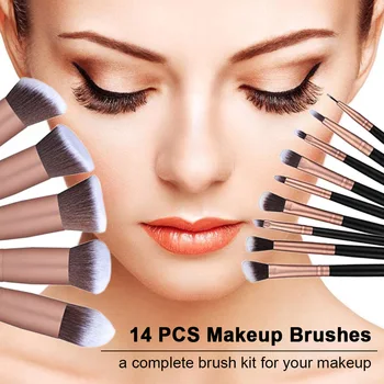 14pcs Makeup Brush set for Foundation Eyeshadow Blush Cosmetics Concealer Brushes make up for beauty кисти для макияжа 
14pcs Makeup Brush set for Foundation Eyeshadow Blush Cosmetics Concealer Brushes make up for beauty кисти для макияжа