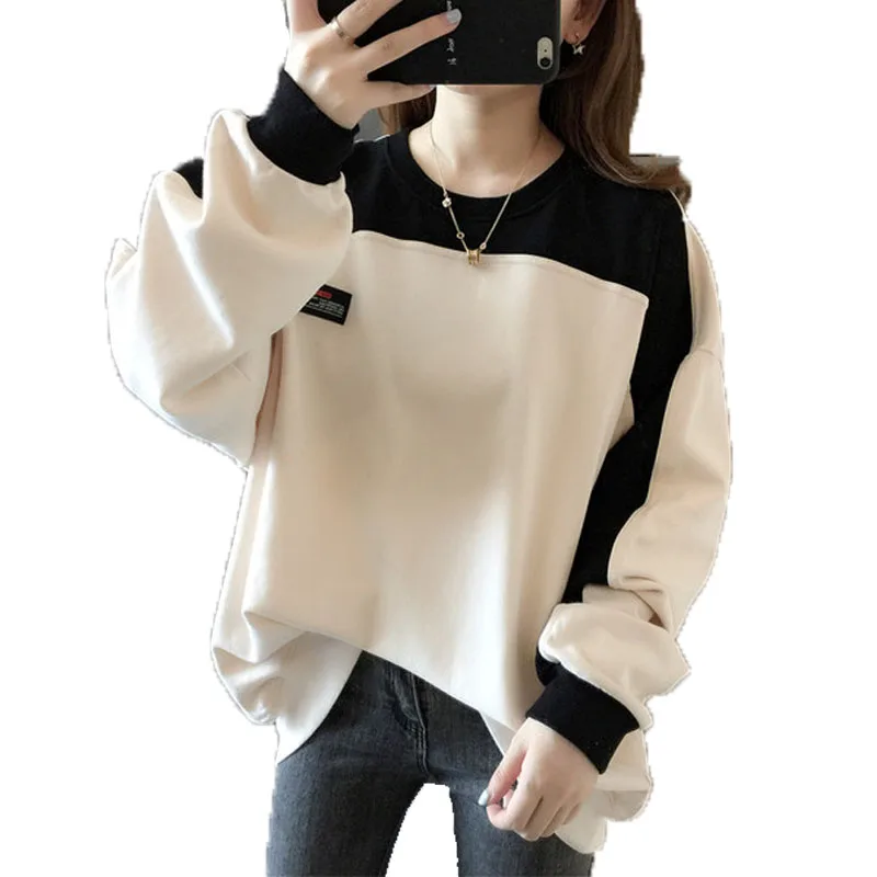 Autumn / Winter 2020 Korean Fashion Sweater Women's Round Neck Color Matching Pullover Female Loose Sweater Top
Autumn / Winter 2020 Korean Fashion Sweater Women's Round Neck Color Matching Pullover Female Loose Sweater Top