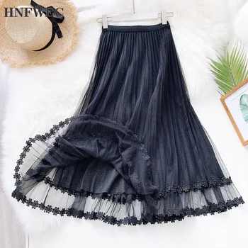 Exquisite Embroidered Beaded Lace Skirt New Spring Summer Ruffles Mesh Skirt A-Line Long Pleated Skirt Faldas Mujer Moda V186
Exquisite Embroidered Beaded Lace Skirt New Spring Summer Ruffles Mesh Skirt A-Line Long Pleated Skirt Faldas Mujer Moda V186