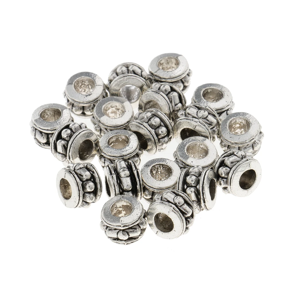 20 Pcs/Pack Hair Tube Beads Dreadlocks for Beards & Hair, Great for Jewelry Making And Hair/ Beards Decoration, Tibetan Silver 20 Pcs/Pack Hair Tube Beads Dreadlocks for Beards & Hair, Great for Jewelry Making And Hair/ Beards Decoration, Tibetan Silver