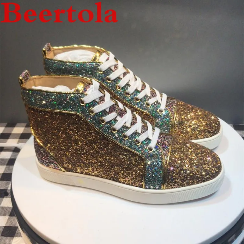 Sequined Cloth Men's Casual Shoes High Top Flats Shoes Men Mixed Color Leisure Shoes For Men Hip Hop Glitter Zapatillas Hombre
Sequined Cloth Men's Casual Shoes High Top Flats Shoes Men Mixed Color Leisure Shoes For Men Hip Hop Glitter Zapatillas Hombre