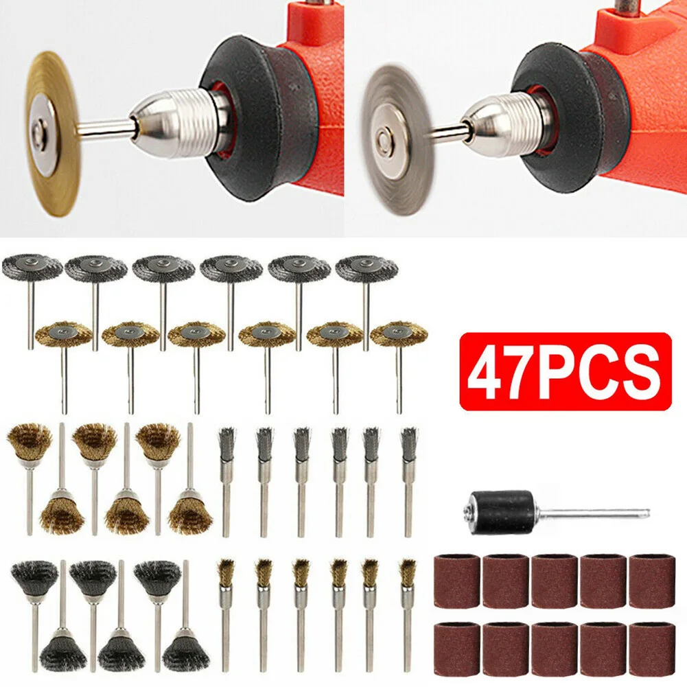 New High Quality Durable 47pcs Wire Brushes Stainless Steel Brass 5mm-25mm Polishing Buffing Tool Kit
New High Quality Durable 47pcs Wire Brushes Stainless Steel Brass 5mm-25mm Polishing Buffing Tool Kit