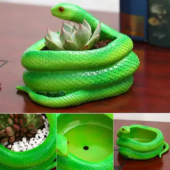 Flowerpot Snake Shape Ornament Pastoral Style Flower Pot Potted Resin Crafts Decor Desktop Garden Home Succulent Plants Planter
Flowerpot Snake Shape Ornament Pastoral Style Flower Pot Potted Resin Crafts Decor Desktop Garden Home Succulent Plants Planter