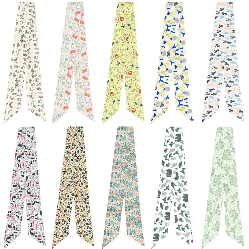 Creative Small Dinosaur Pattern Ladies Small Silk Scarf Fashion Variety Soft Decor Scarve Mutiple-Function Twill Smooth Ribbons
Creative Small Dinosaur Pattern Ladies Small Silk Scarf Fashion Variety Soft Decor Scarve Mutiple-Function Twill Smooth Ribbons