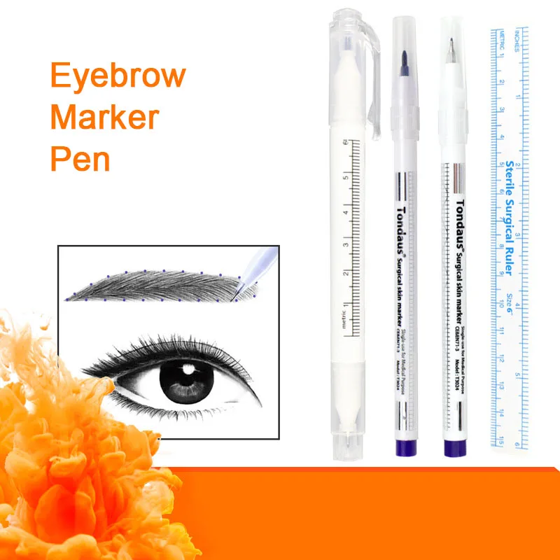 1Pcs Surgical Skin Marker Eyebrow Marker Pen Tattoo Marker Pen with Measuring Ruler Microblading Positioning Tool Resistant Wipe
1Pcs Surgical Skin Marker Eyebrow Marker Pen Tattoo Marker Pen with Measuring Ruler Microblading Positioning Tool Resistant Wipe
