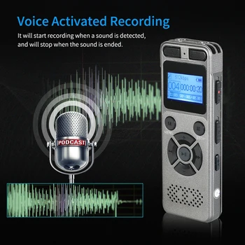 Digital Voice Recorder MP3 Player Dictaphone 8GB Support Timer Recording/Password Protection/Line-in/Telephone Recording/OTG
Digital Voice Recorder MP3 Player Dictaphone 8GB Support Timer Recording/Password Protection/Line-in/Telephone Recording/OTG