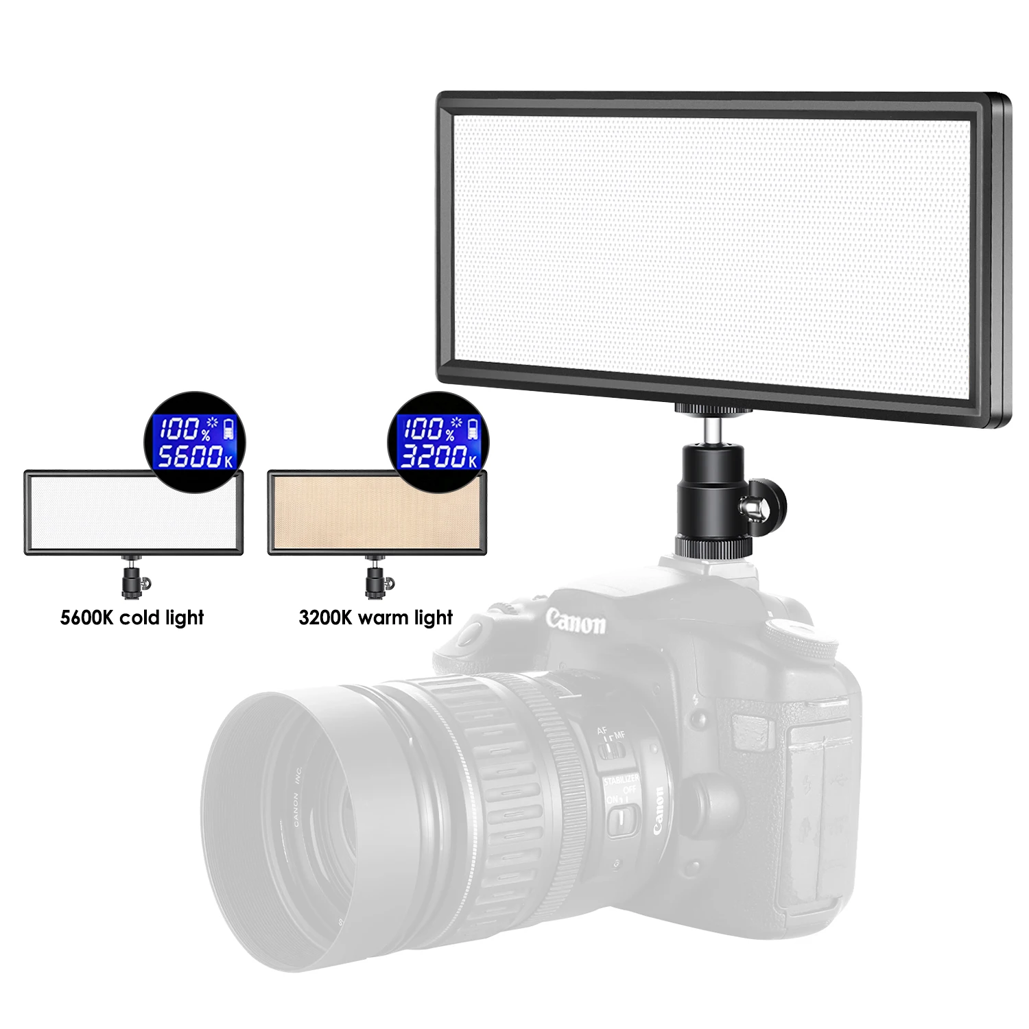 Neewer Slim Bi-color Dimmable LED Video LightLCD Display Ultra High Power On Camera LED Panel for Photo Studio Video Photography
Neewer Slim Bi-color Dimmable LED Video LightLCD Display Ultra High Power On Camera LED Panel for Photo Studio Video Photography