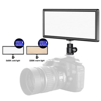 Neewer Slim Bi-color Dimmable LED Video LightLCD Display Ultra High Power On Camera LED Panel for Photo Studio Video Photography 
Neewer Slim Bi-color Dimmable LED Video LightLCD Display Ultra High Power On Camera LED Panel for Photo Studio Video Photography