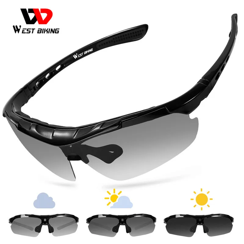 

WEST BIKING Photochromic Cycling Sunglasses Polarized Sports Bicycle Glasses UV400 MTB Road Bike Goggles Outdoor Cycling Eyewear