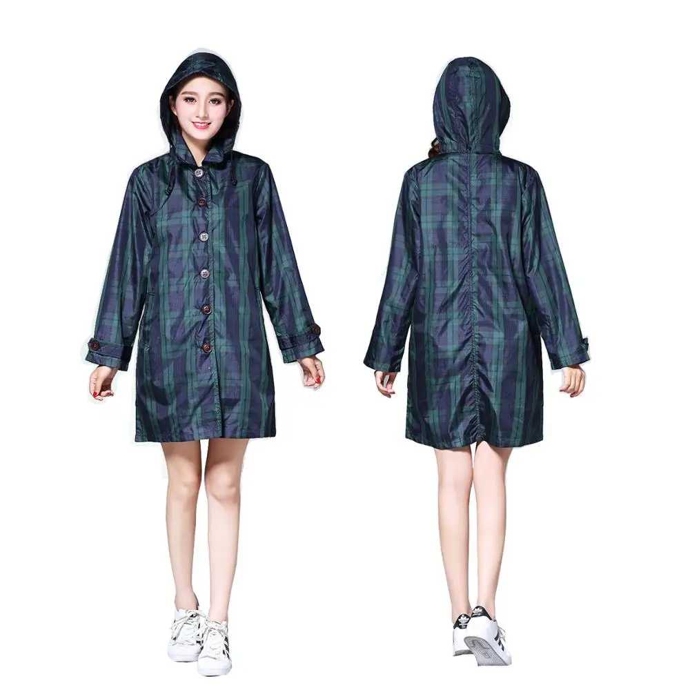 Freesmily Women's Light Green Grid Rain Poncho Waterproof Raincoat With Hood and Sleeves
Freesmily Women's Light Green Grid Rain Poncho Waterproof Raincoat With Hood and Sleeves