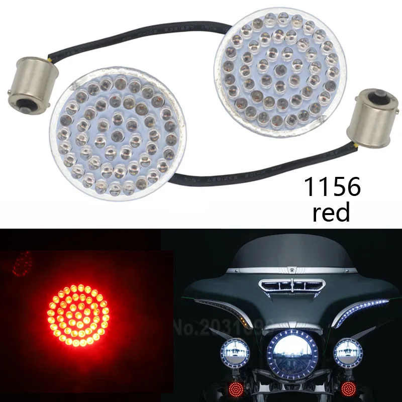 Bullet-style For Harley White/Amber 1156+1157 2" LED Turn Signal Run Light Inserts
Bullet-style For Harley White/Amber 1156+1157 2" LED Turn Signal Run Light Inserts