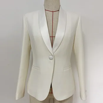 2020 Europe America Female Suit Slim Fit One-Button Satin Shawl Collar Blazer Jacket Career OL
2020 Europe America Female Suit Slim Fit One-Button Satin Shawl Collar Blazer Jacket Career OL