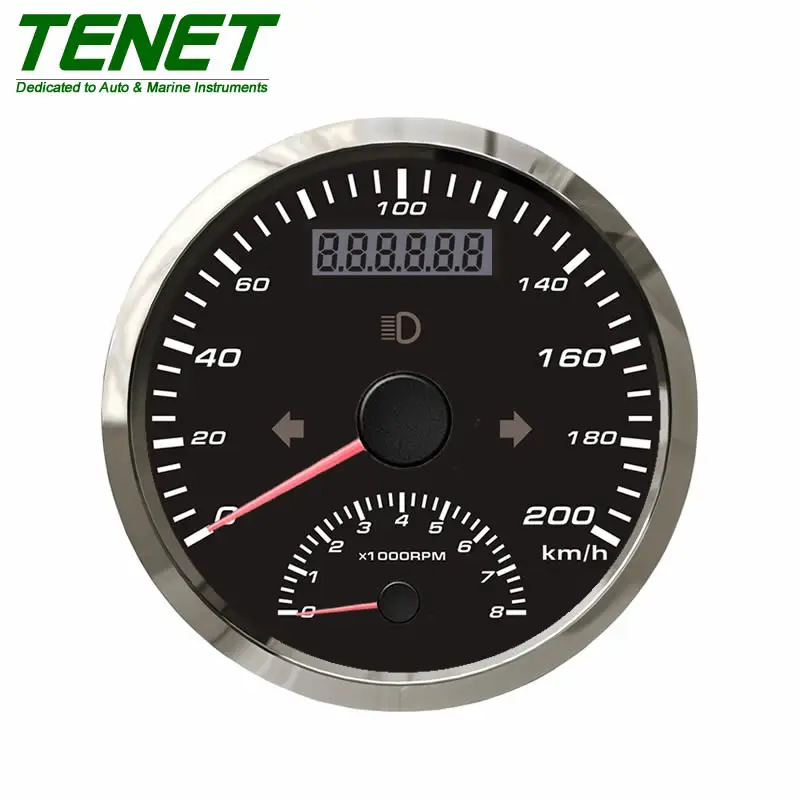 3 3/8" GPS Speedometer with RPM Waterproof Stepper Motor Customized Dial for Marine Motorcycle Trucks
3 3/8" GPS Speedometer with RPM Waterproof Stepper Motor Customized Dial for Marine Motorcycle Trucks