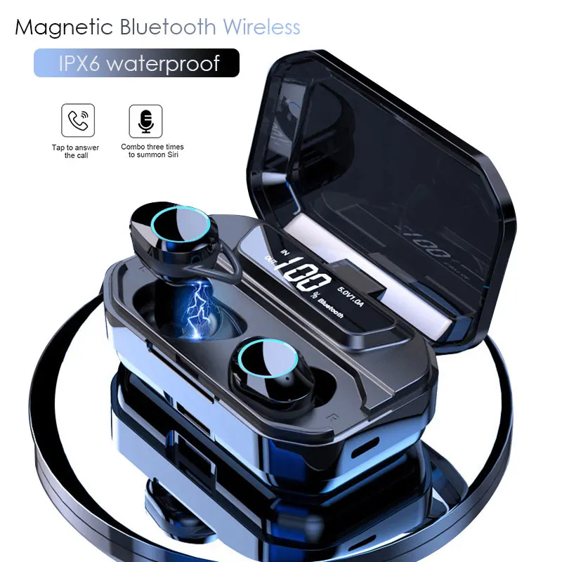 G02 TWS Wirless Bluetooth 5.0 Waterproof Earphone Sports Earphone With 3300mAh LED Display Power Bank For iPhone XiaoMi 
G02 TWS Wirless Bluetooth 5.0 Waterproof Earphone Sports Earphone With 3300mAh LED Display Power Bank For iPhone XiaoMi