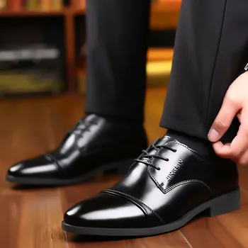 Luxury Business Oxford Leather Shoes Men Breathable Rubber Formal Dress Shoes Male Office Wedding Flats Footwear #8867
Luxury Business Oxford Leather Shoes Men Breathable Rubber Formal Dress Shoes Male Office Wedding Flats Footwear #8867