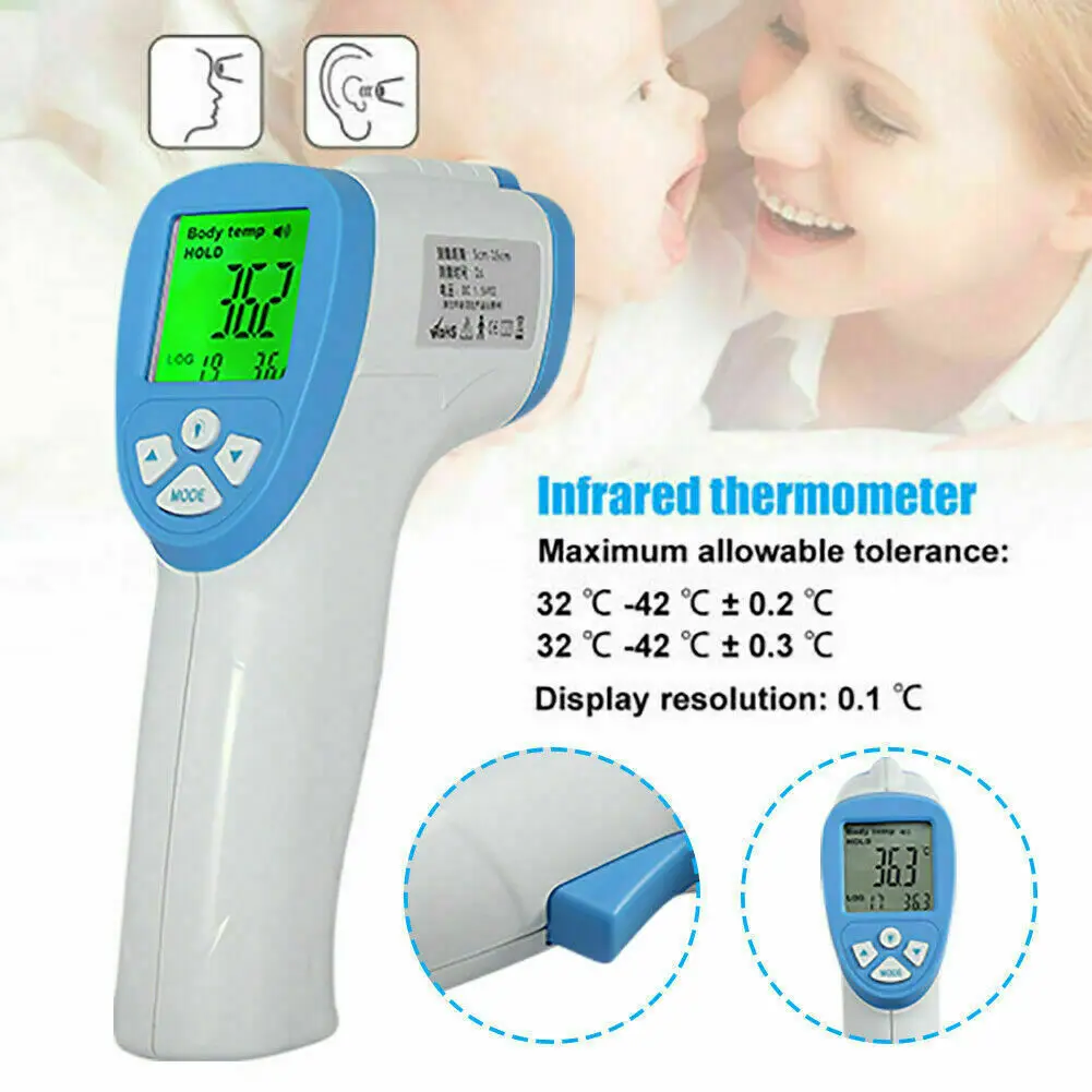 Digital LCD Thermometer Infrared Forehead Non-touch Baby Adult Temperature Gun aby Health Care
Digital LCD Thermometer Infrared Forehead Non-touch Baby Adult Temperature Gun aby Health Care