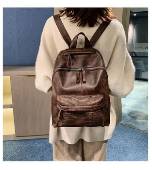 Crocodile Pattern Leather Ladies Backpacks Academic Fashion Campus Backpack Leisure Shoulder Bag Retro
Crocodile Pattern Leather Ladies Backpacks Academic Fashion Campus Backpack Leisure Shoulder Bag Retro