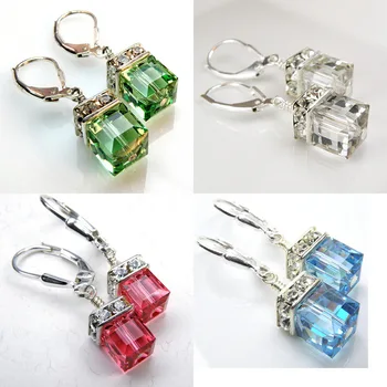 Fashion 925 Sterling Silver Female Earrings High-end Stereo Square Candy Element Crystal Earrings for Women Jewelry Gift
Fashion 925 Sterling Silver Female Earrings High-end Stereo Square Candy Element Crystal Earrings for Women Jewelry Gift