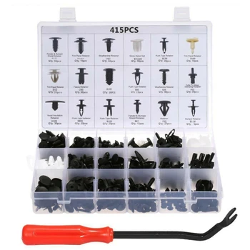 416 Pcs/set Car Plastic Push Pin Rivet Bumper Trim Clip Fastener 18-size+1 * Fastener Remover Universal
416 Pcs/set Car Plastic Push Pin Rivet Bumper Trim Clip Fastener 18-size+1 * Fastener Remover Universal