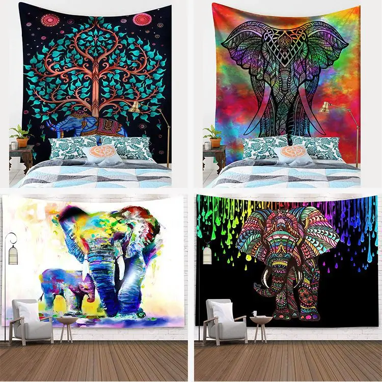 Psychedelic Colorful Elephant Tapestry Witchcraft Wall Fabric Mandalas Wall Hanging Cloth Blanket Boho Decoration Home Decor
Psychedelic Colorful Elephant Tapestry Witchcraft Wall Fabric Mandalas Wall Hanging Cloth Blanket Boho Decoration Home Decor