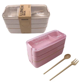 900ml 3 Layers Lunch Box Bento Food Container Eco-Friendly Wheat Straw Healthy Material Microwavable Dinnerware Lunchbox 2020
900ml 3 Layers Lunch Box Bento Food Container Eco-Friendly Wheat Straw Healthy Material Microwavable Dinnerware Lunchbox 2020