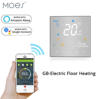 WiFi Smart Thermostat Programmable Temperature Controller for Electric Floor Heating WiFi Function Work with Alexa Google Home.
WiFi Smart Thermostat Programmable Temperature Controller for Electric Floor Heating WiFi Function Work with Alexa Google Home.
