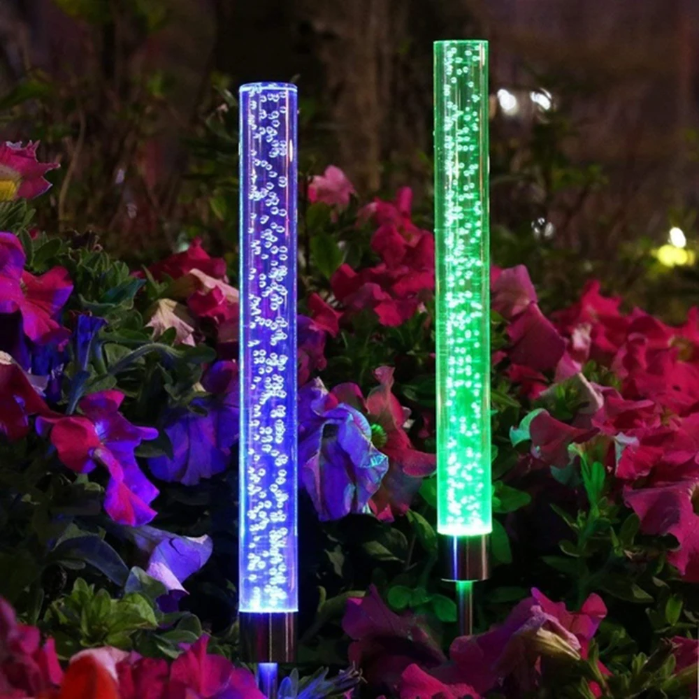 Solar Power Bubbles Stick Lamp Solar Light RGB Color Changing Outdoor Waterproof Landscape Decoration Garden Patio Lamps 2/4pcs
Solar Power Bubbles Stick Lamp Solar Light RGB Color Changing Outdoor Waterproof Landscape Decoration Garden Patio Lamps 2/4pcs