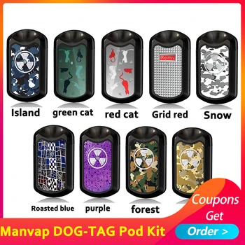 Manvap Dog Tag Pod System Kit Of WINNER-TAG Series Pod Mod Built in 350mAh Battery & 2ml Cartridge E Cigarettes Starter Kit
Manvap Dog Tag Pod System Kit Of WINNER-TAG Series Pod Mod Built in 350mAh Battery & 2ml Cartridge E Cigarettes Starter Kit