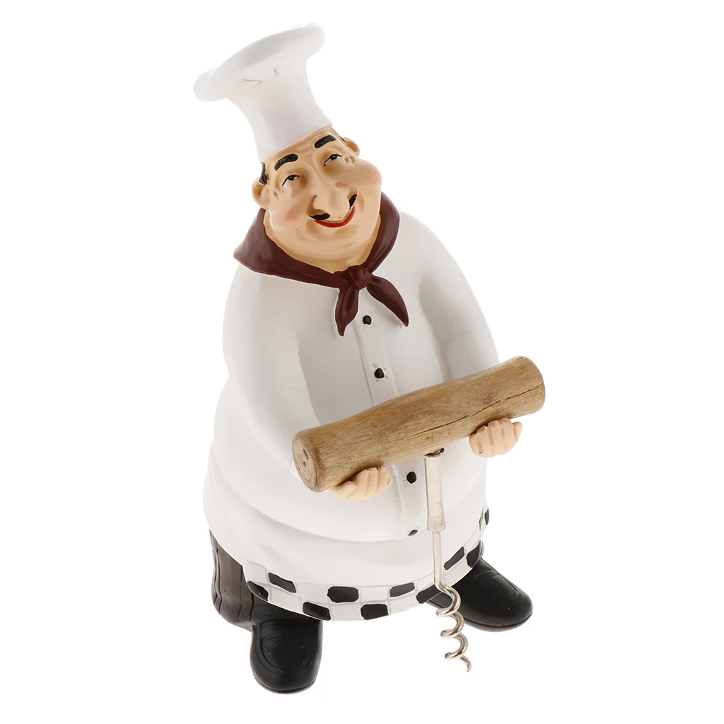 Italian Chef Figurine Restaurant Decor with Beer/Wine Opener /Toothpick/ Tray /Salt &Pepper Shaker Shape Resin Cook Statue Italian Chef Figurine Restaurant Decor with Beer/Wine Opener /Toothpick/ Tray /Salt &Pepper Shaker Shape Resin Cook Statue