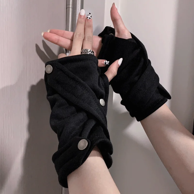 Gothic Harajuku Punk Black Glove Women Half Finger Length Sleeve Hip Hop Streetwear Warm Hot Girl Y2k
Gothic Harajuku Punk Black Glove Women Half Finger Length Sleeve Hip Hop Streetwear Warm Hot Girl Y2k