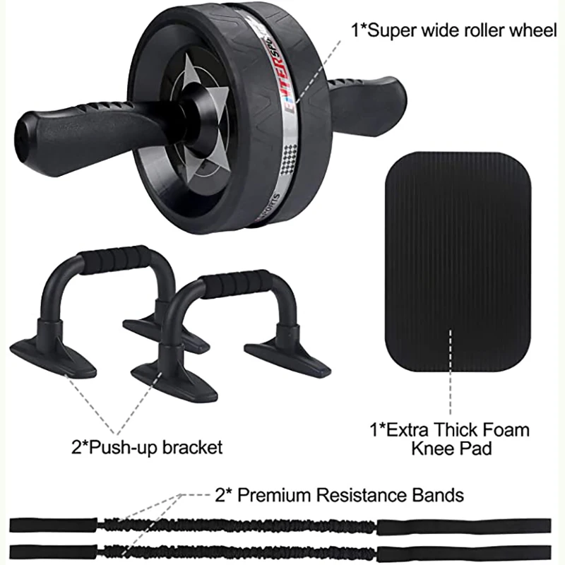 EnterSports Abdominal Wheel 6 in 1 Abdominal Roller Set Resistance Band is suitable for male and female abdominal exercises new
EnterSports Abdominal Wheel 6 in 1 Abdominal Roller Set Resistance Band is suitable for male and female abdominal exercises new