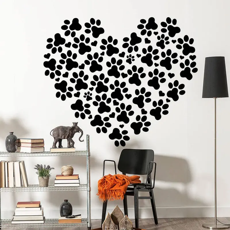 Love Heart Creative Design Animal Dog Paws Wall Stickers Vinyl Pet Shop Veterinary Window Decals Nursery Kids Room Murals 3667
Love Heart Creative Design Animal Dog Paws Wall Stickers Vinyl Pet Shop Veterinary Window Decals Nursery Kids Room Murals 3667