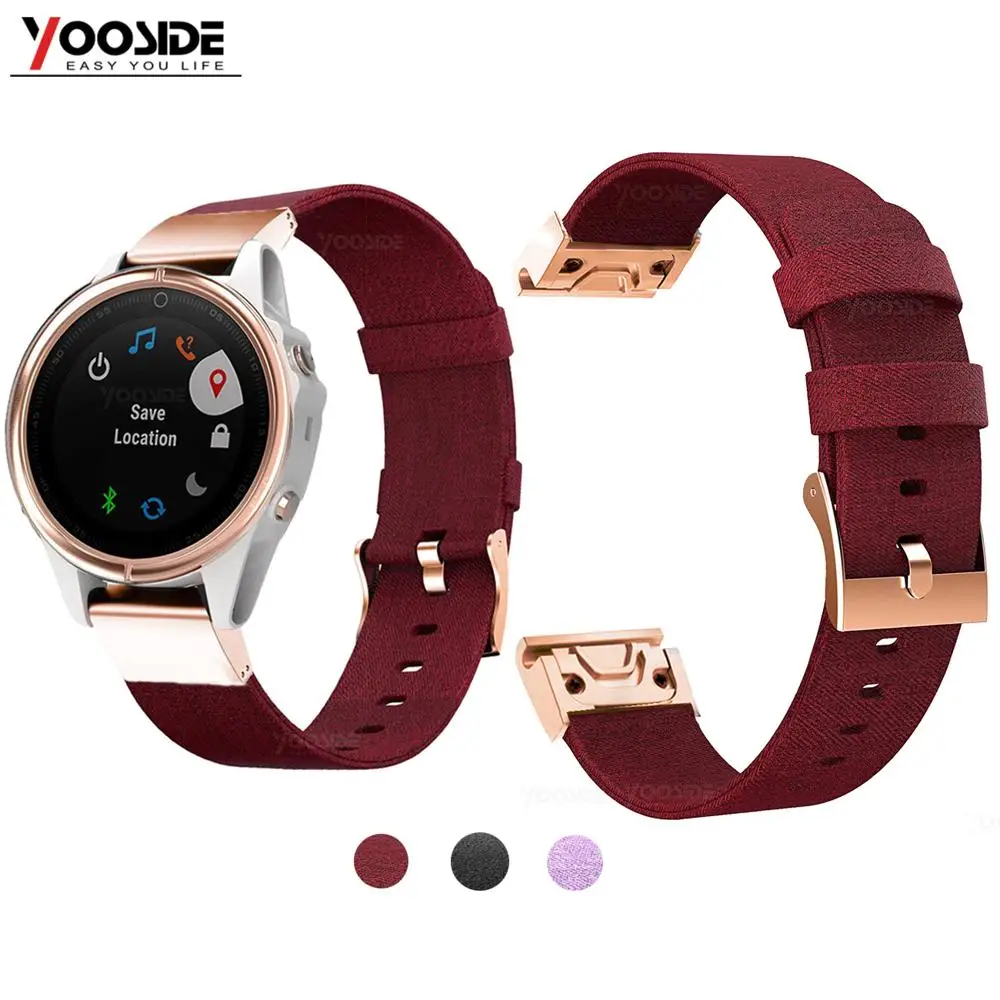 YOOSIDE ДЛЯ Fenix 6S браслет 20 мм Быстросохнущий тканый нейлоновый холщовый ремешок для