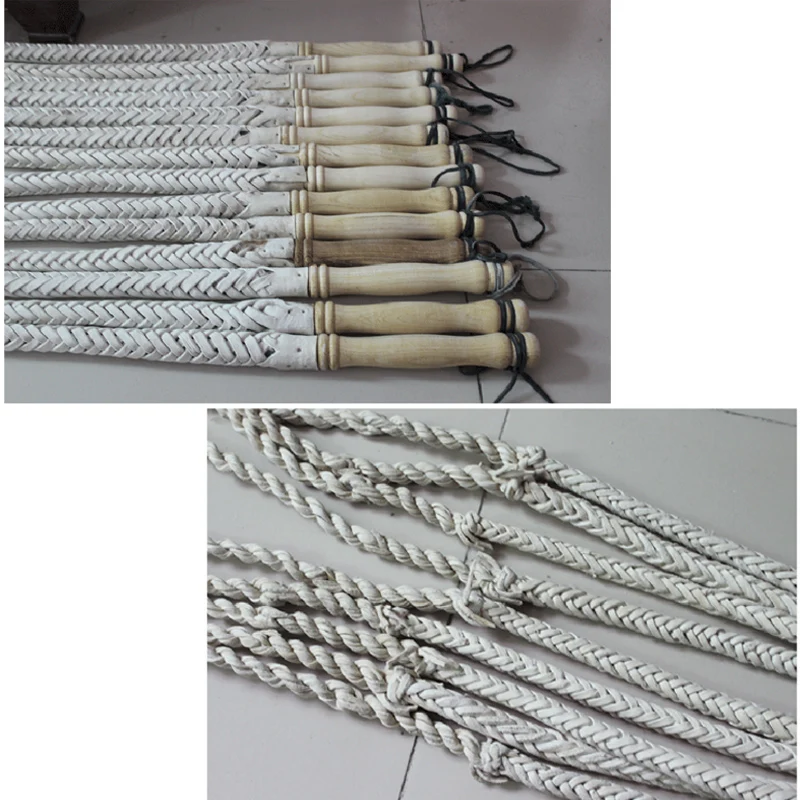 Description Picture 4 of item1.5 Meters/2 Meters High-quality Leather Whip Martial Arts Fitness Tools Outdoor Toys Adult Leather Whip For Physical Exercise