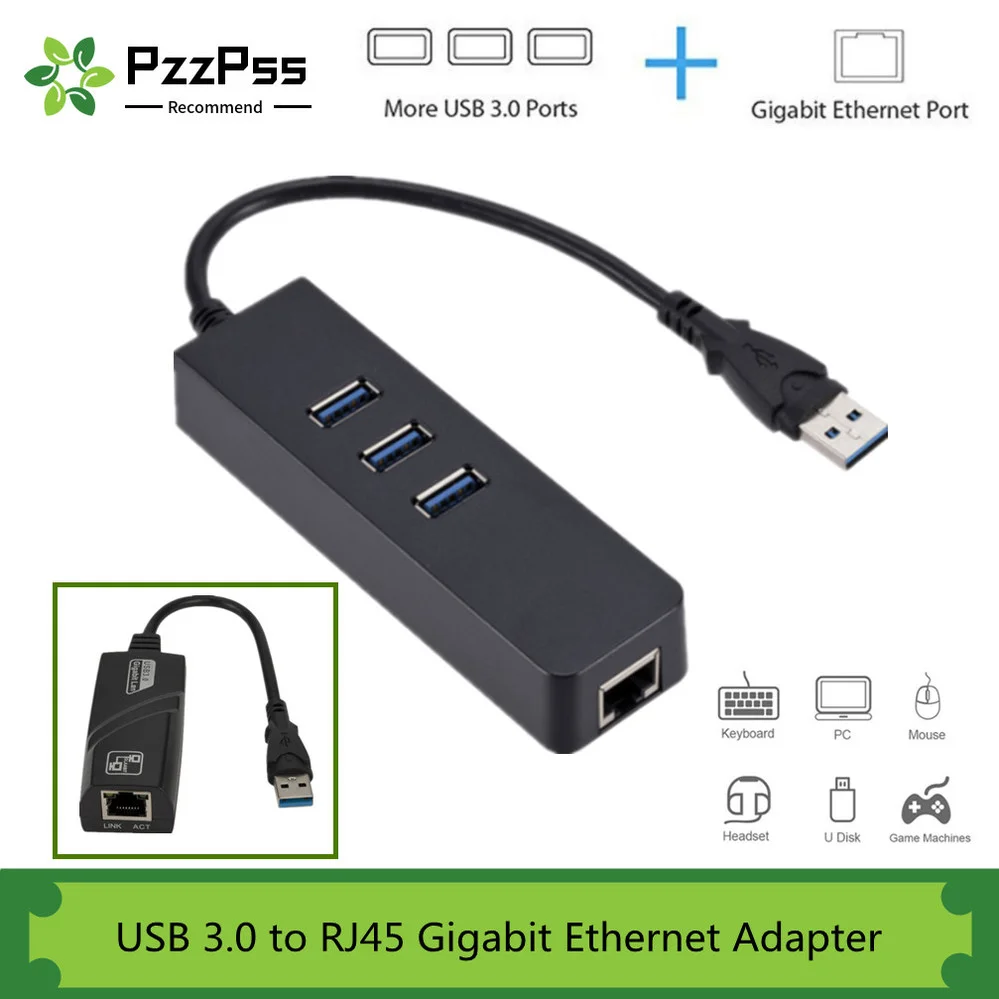 USB-концентратор PzzPss с портом USB 2 0 Hub3.0 мультиusb-разветвитель 3 концентратор питания