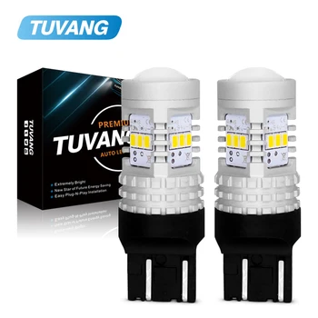 

2x 1400LM W21/5W 7443 T20 LED Bulb For Lada Kalina Granta Vesta DRL LED Bulbs 12V 6500K White Red Super Bright 3020 SMD