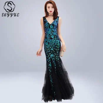 Skyyue Evening Dress Sleeveless Split Robe De Soiree Backless Zipper Women Party Dresses 2019 Beading V-neck Formal Gowns C275
Skyyue Evening Dress Sleeveless Split Robe De Soiree Backless Zipper Women Party Dresses 2019 Beading V-neck Formal Gowns C275