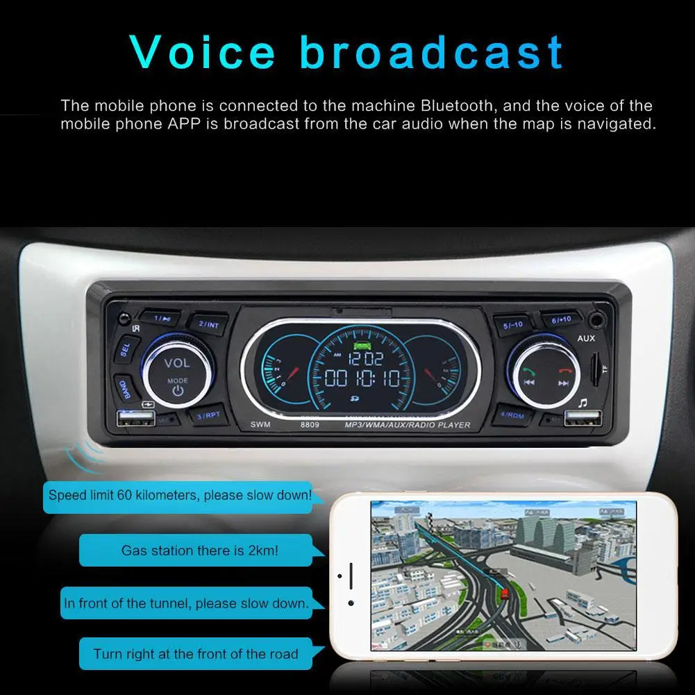Car MP3 Player SWM 8809 1 Din Car FM Radio Bluetooth Remote Control Dual USB Stereo Auto Audio Video
Car MP3 Player SWM 8809 1 Din Car FM Radio Bluetooth Remote Control Dual USB Stereo Auto Audio Video
